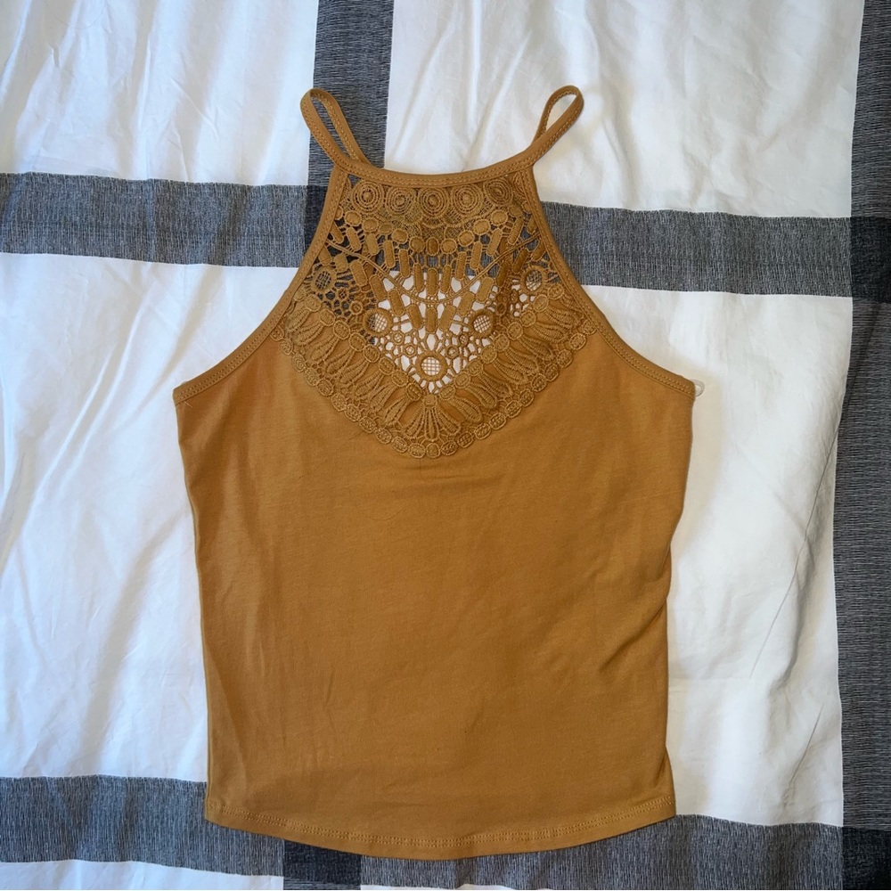 Cropped Gold Tank
